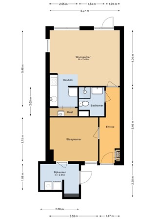 Floorplan - Prins Willem Alexanderstraat 15, 3751 DL Bunschoten-Spakenburg